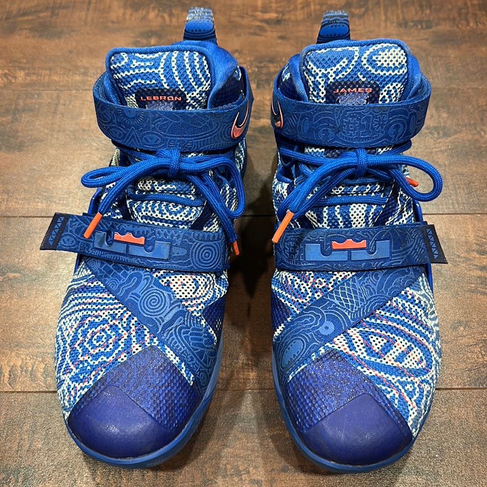 Lebron James Soldier 9 Freegums Nike Limited Ed Size 10 Blue Graphics Zoom Air